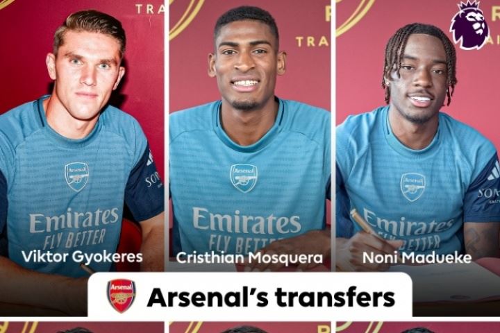 军备竞赛😤阿森纳今夏2.2亿欧签6将&还有意埃泽，支出要破3亿？