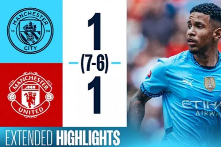 今晚会如何？去年社区盾，埃文斯罚飞关键点球，曼城击败曼联夺冠