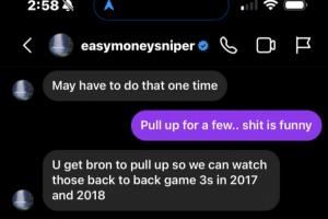 老詹朋友曝光与杜兰特私信！KD：让勒布朗来 看看17&18年那些3分